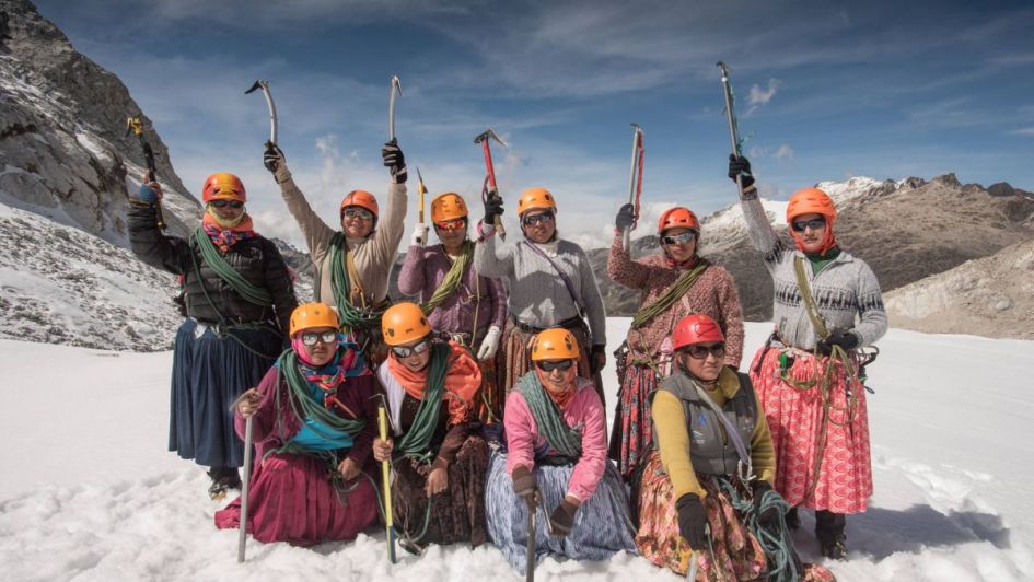 Nada las detiene: Cholitas Escaladoras de Bolivia llegaron a la cumbre del Aconcagua