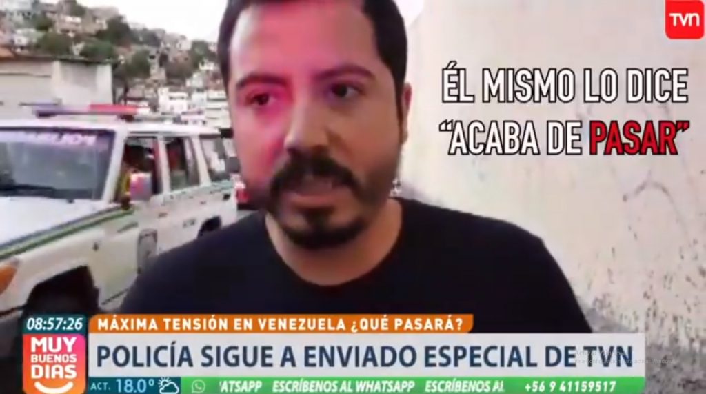 VIDEO| Periodista chilena en Venezuela desmiente con pruebas a reportero de TVN que acusó persecución por parte de la policía