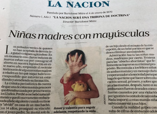 #NiñasNoMadres: Acusan a editorial de La Nación de Argentina de hacer «apología al delito de violación»