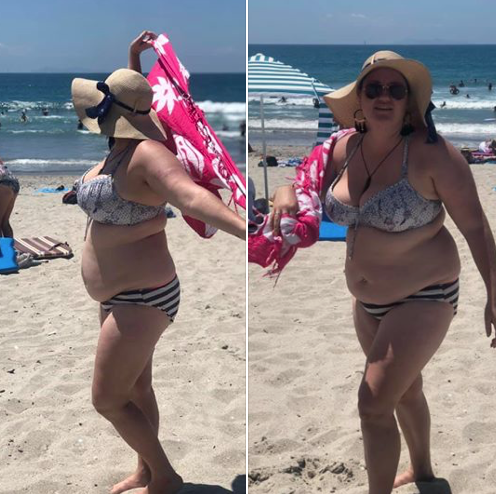 Mujer discriminada en público por usar bikini en la playa contra la gordofobia: «Hay un arco iris de cuerpos hermosos”