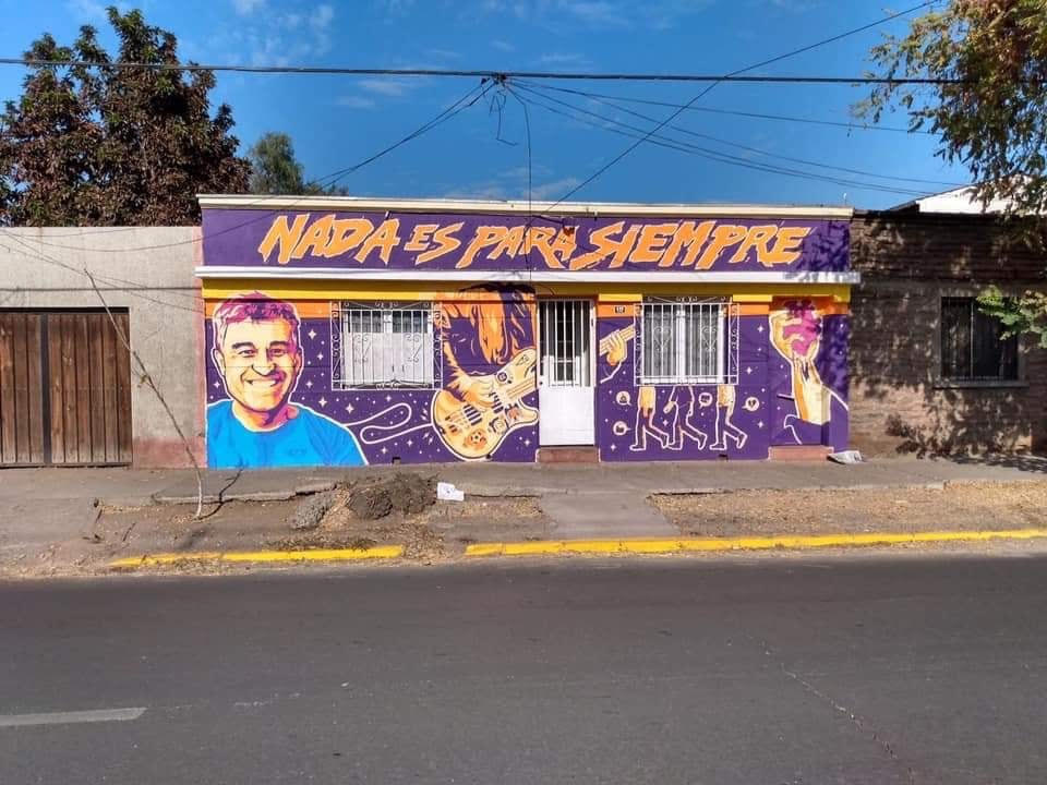 El homenaje de un fan: Artista pintó mural en la casa de infancia y juventud de Jorge González en San Miguel