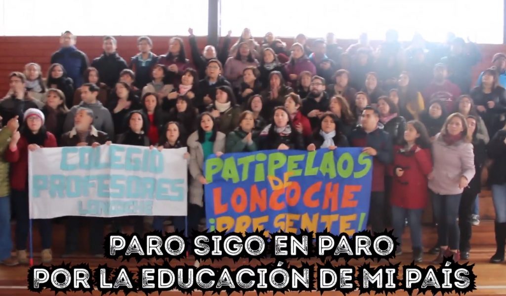 VIDEO| Profesores de Loncoche reversionan «Vuelvo» de Illapu en apoyo al Paro Docente