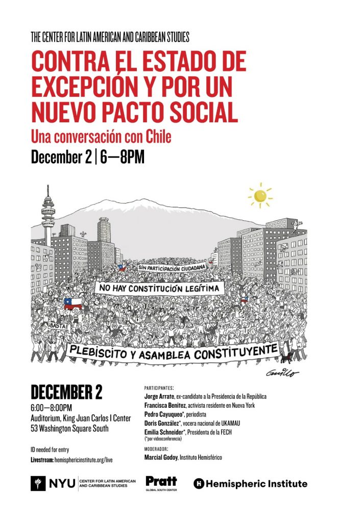 Sigue en vivo la transmisión de la NYU respecto del estallido social en Chile