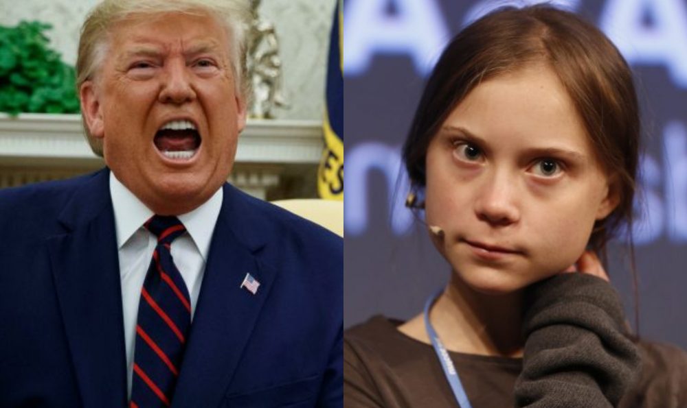 Donald Trump mandó a Greta Thunberg a «relajarse» e «ir al cine» y ella le respondió de una original forma
