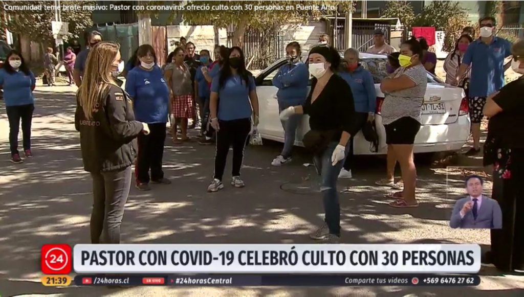 Puente Alto: Pastor con coronavirus ofrece culto a convocatoria de 30 personas