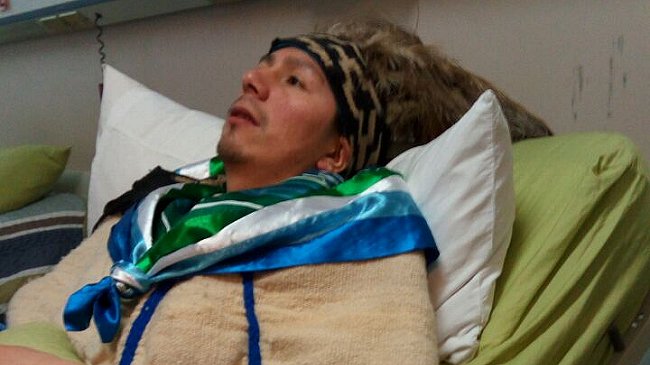 Machi Celestino Córdova sufre accidente dentro de la cárcel y es trasladado a recinto asistencial