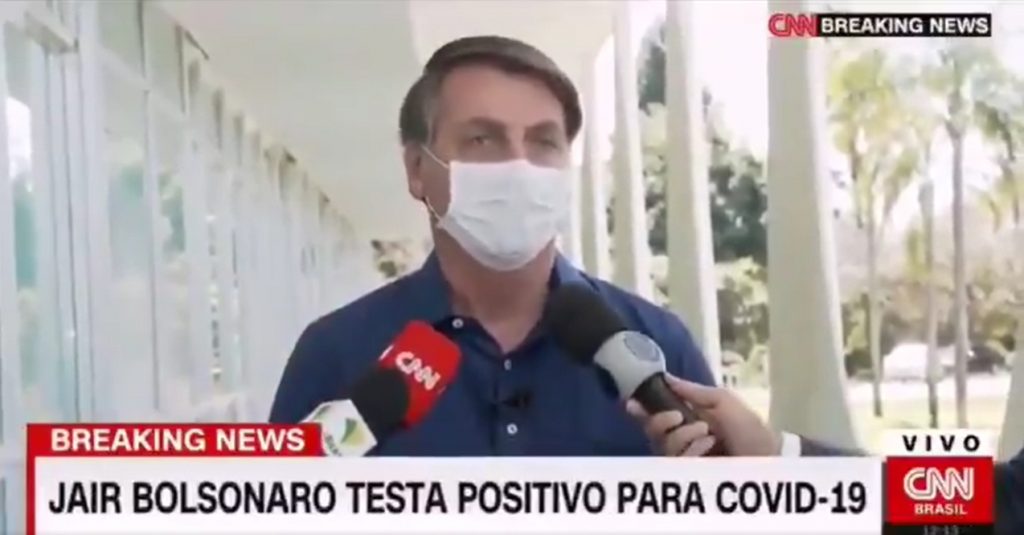 Confirman que Bolsonaro dio positivo al test de coronavirus
